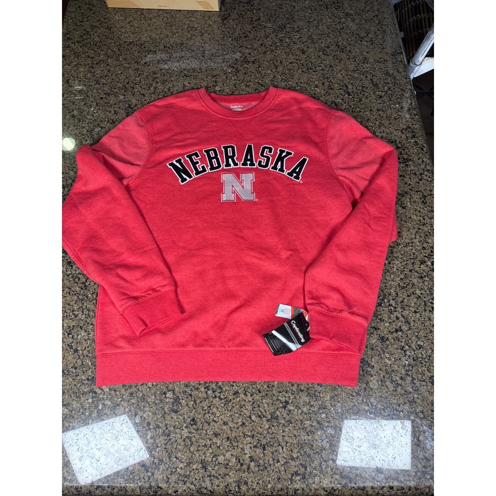 Captivating Nebraska Huskers Crewneck Sweatshirt Red Mens Medium NWT NCAA